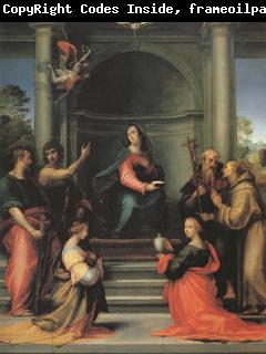 Fra Bartolommeo The Annunciation with Saints Margaret Mary Magdalen Paul John the Baptist Jerome and Francis (mk05)